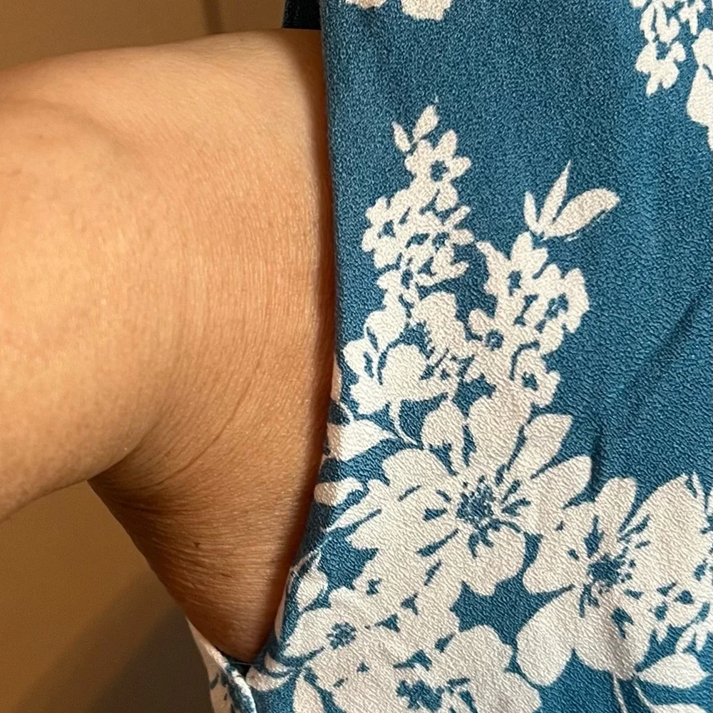 Old Navy Teal Floral Mini Dress - Picture 3 of 9